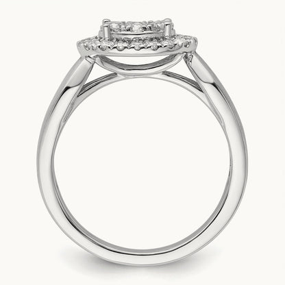 Cluster Engagement Ring, 0.50 ct tw Lab-Grown Diamond