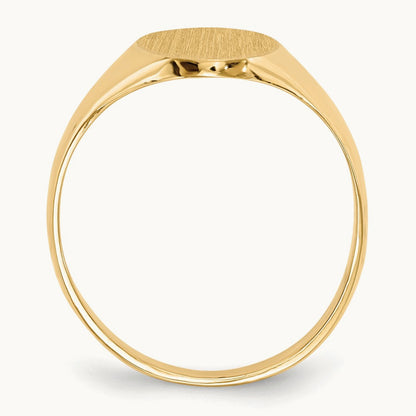 8.5x12. Closed Back Signet Ring, 0mm, 14K