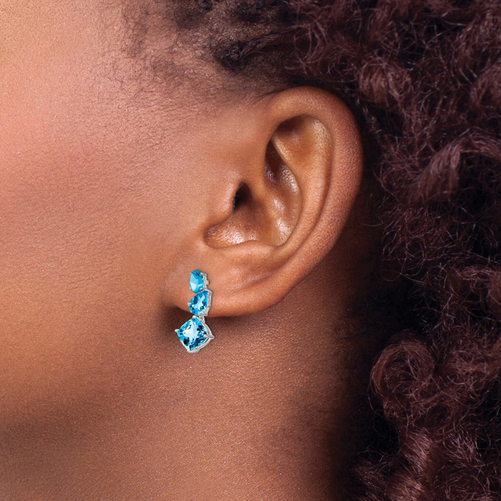 Blue Topaz Dangle Earrings — photo set