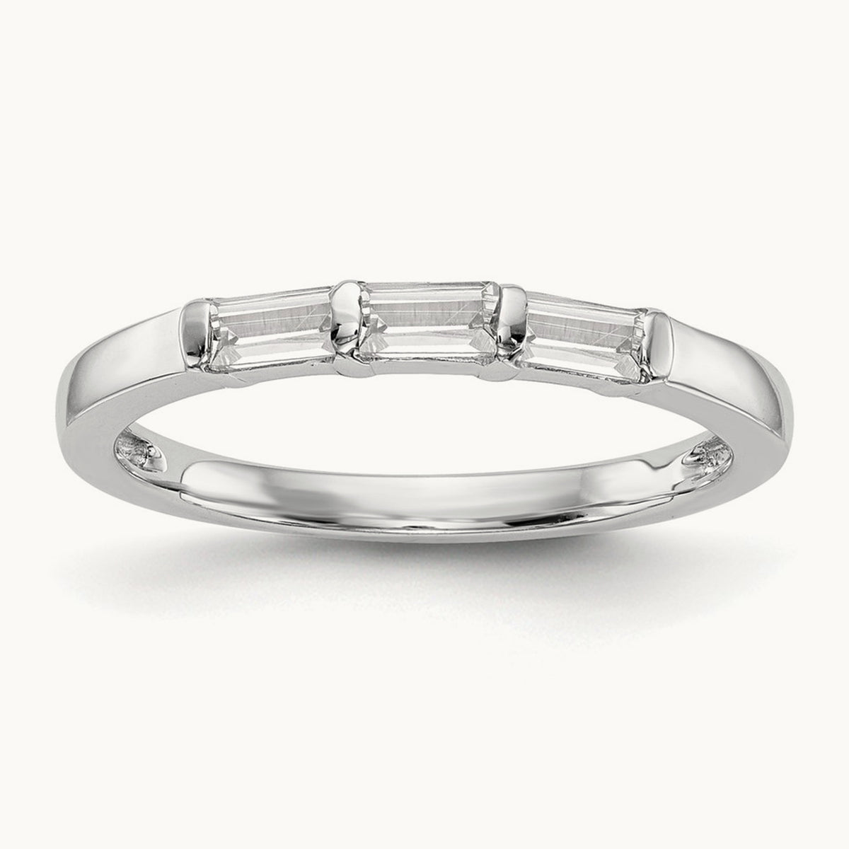 Diamond Wedding Band, 14K White Gold