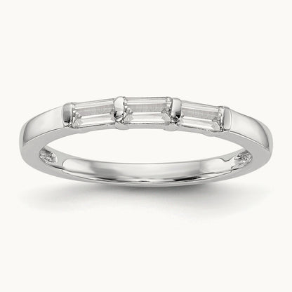 Diamond Wedding Band, 14K White Gold