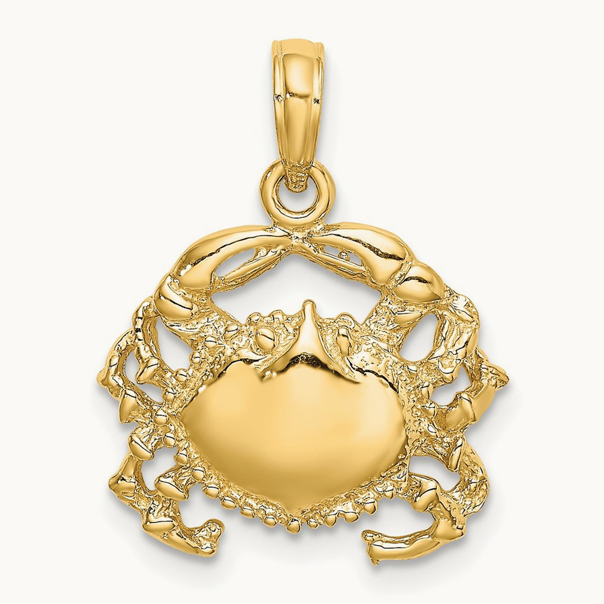 Crab Charm, 14K