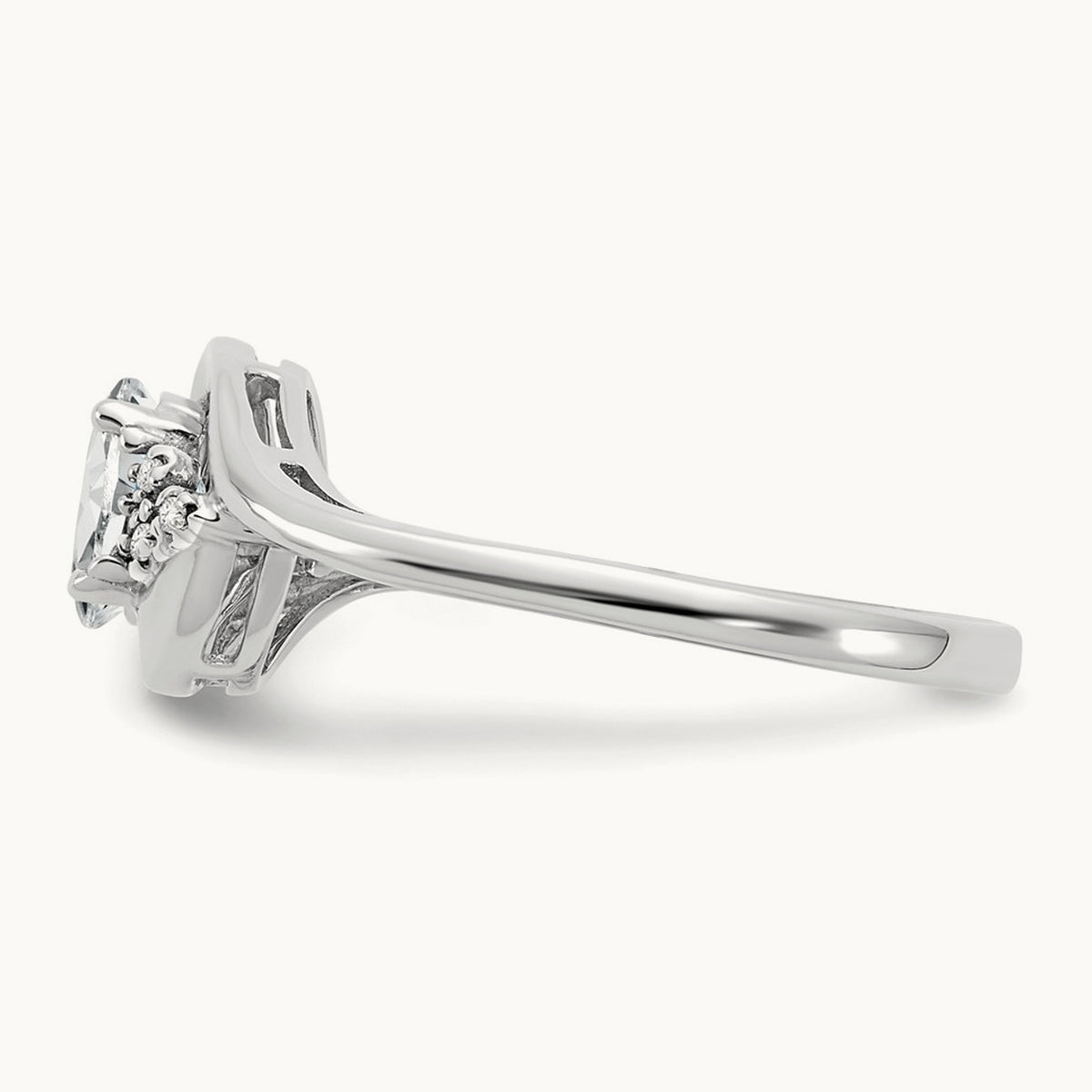 Topaz and Diamond Ring — 14K White Gold