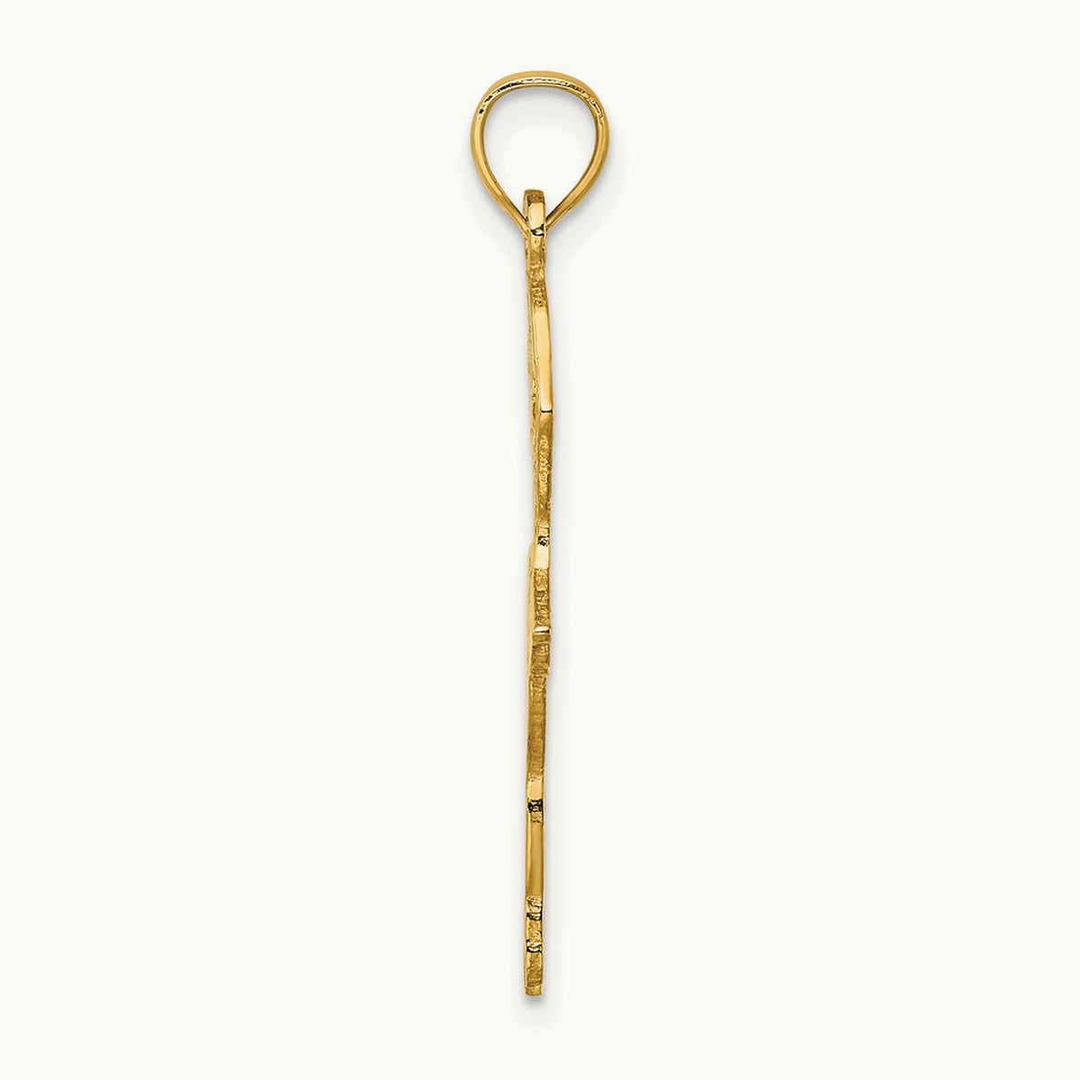Satin Polished Ballerina Charm, 14K