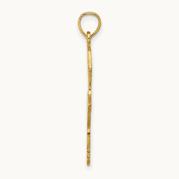 Satin Polished Ballerina Charm, 14K