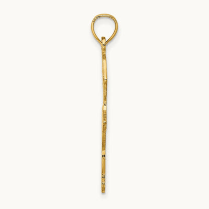 Satin Polished Ballerina Charm, 14K