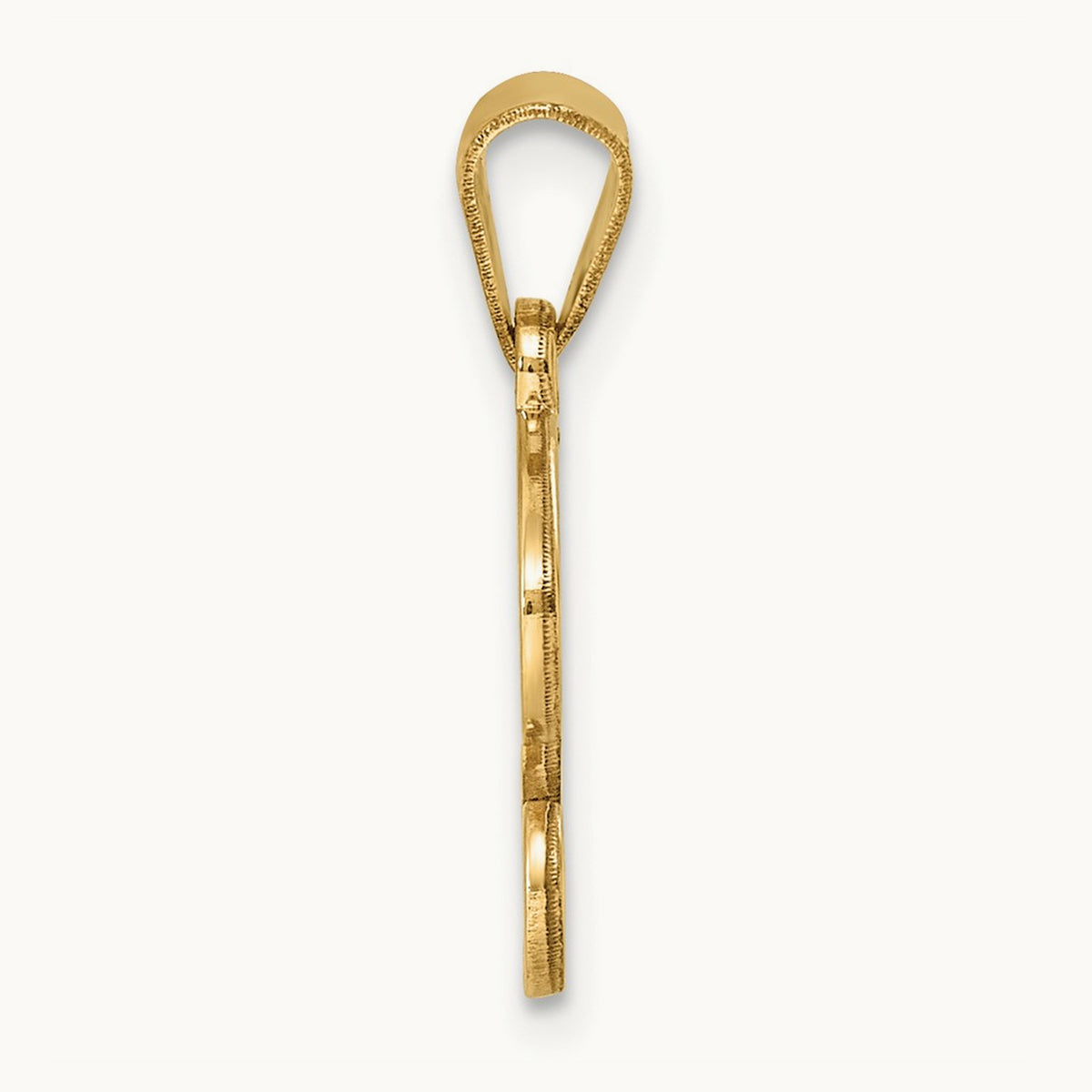 Script Letter G Initial Pendant, 14K Yellow Gold