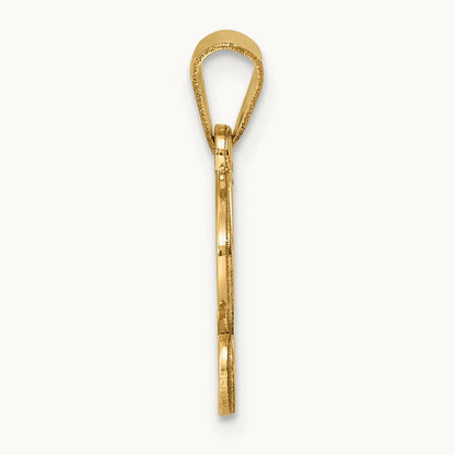 Script Letter G Initial Pendant, 14K Yellow Gold