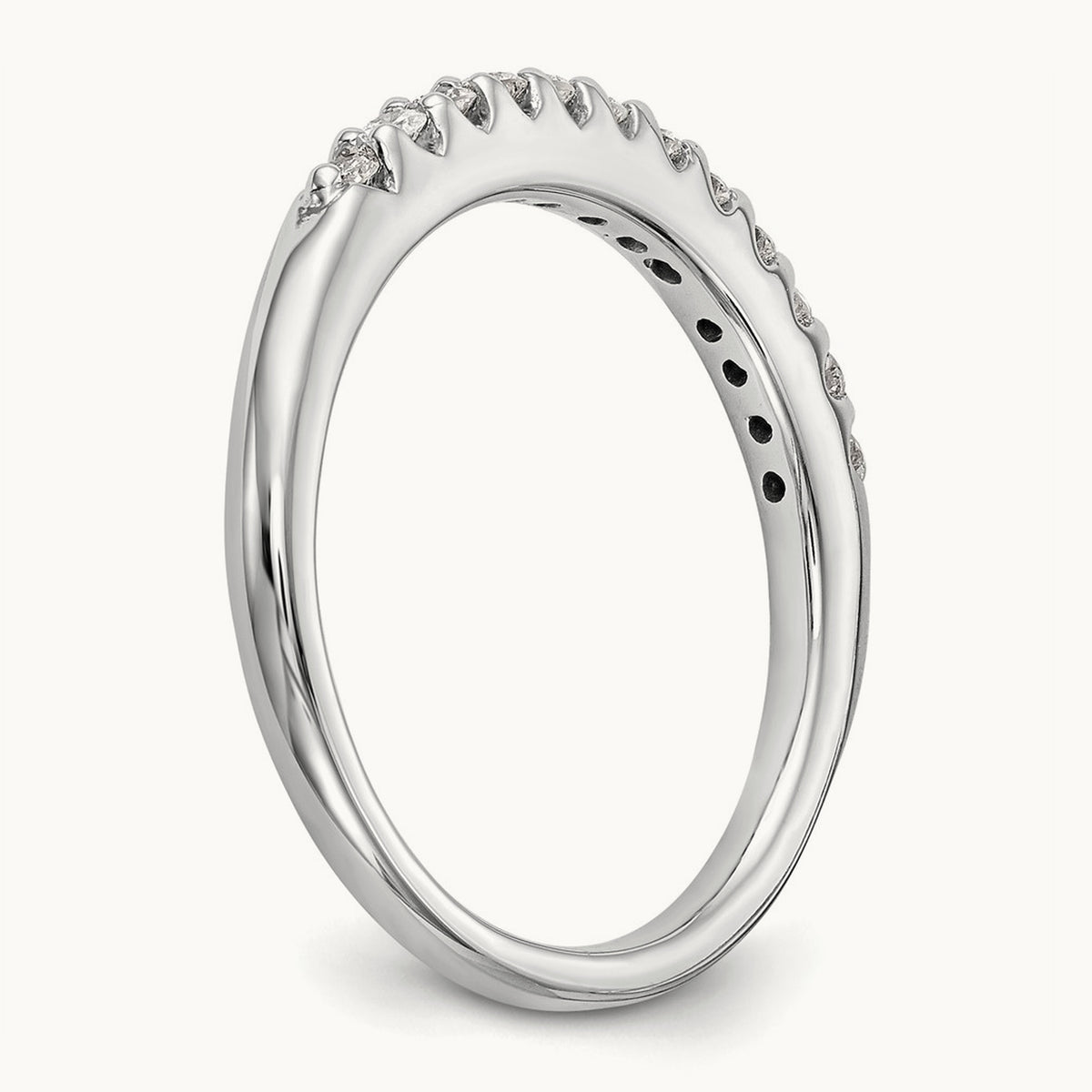Diamond Wedding Band, 14K White Gold