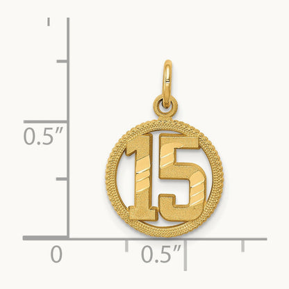 #15 Circle Pendant, 14K