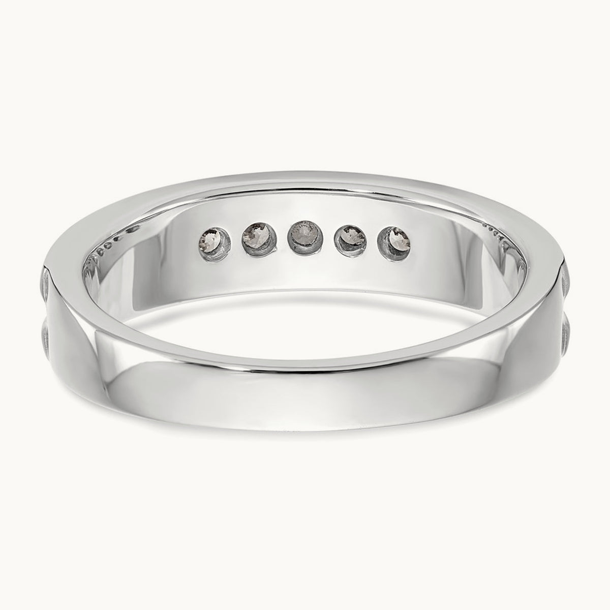 Diamond Men's Band, 14K White Gold
