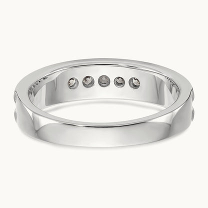 Diamond Men's Band, 14K White Gold