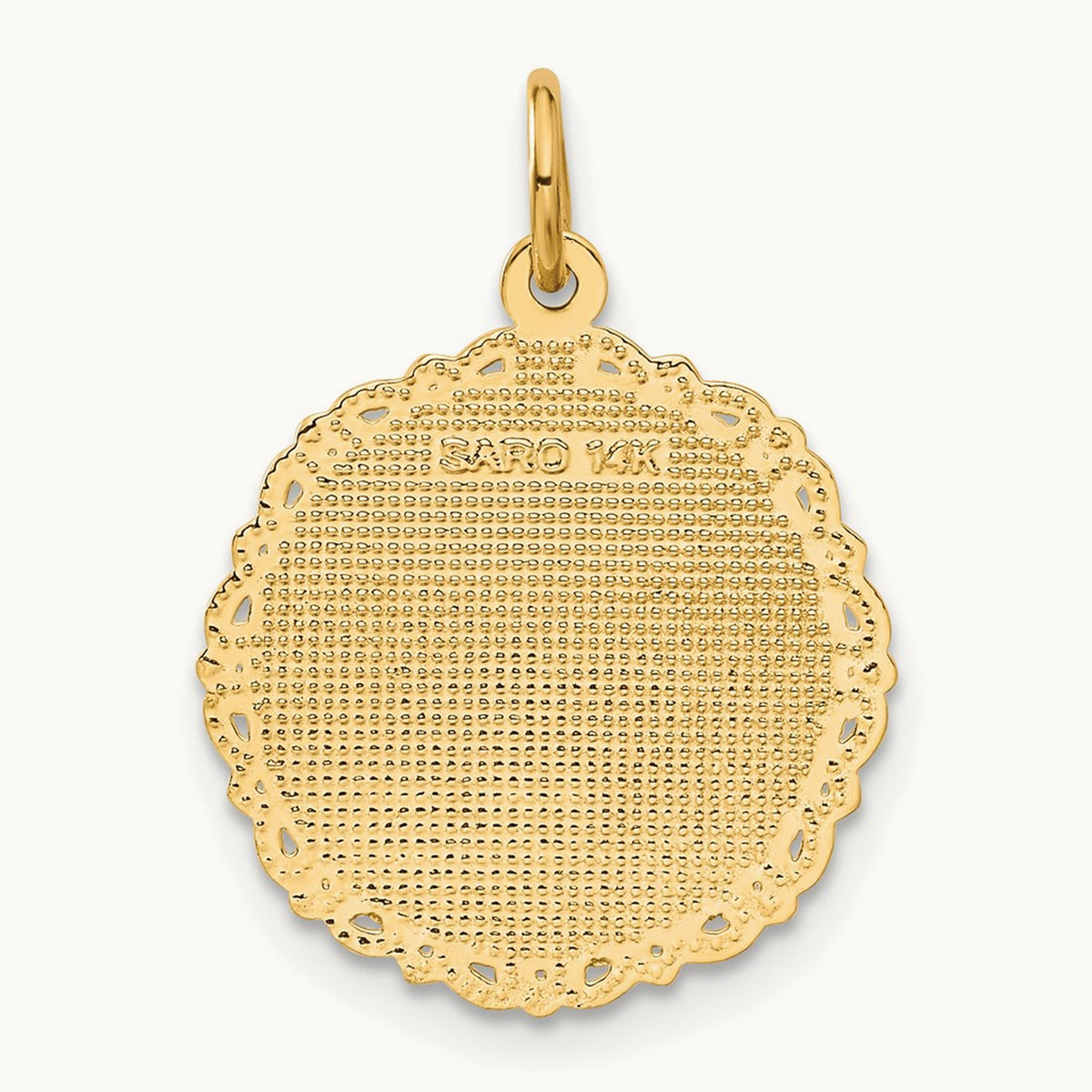 RN Registered Nurse Disc Charm, 14K