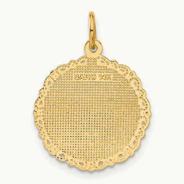 RN Registered Nurse Disc Charm, 14K