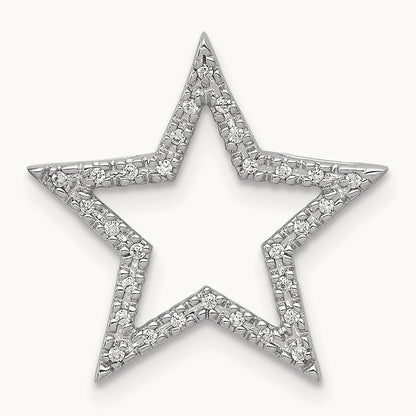 Diamond Star Chain Slide, 14K White Gold
