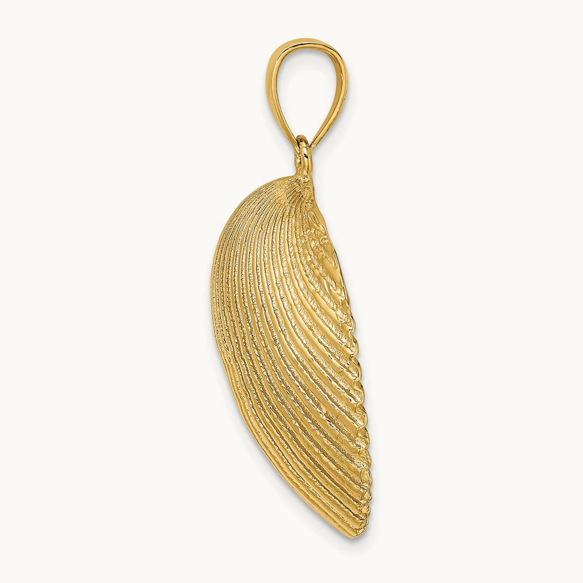 Textured Scallop Shell Charm — photo set