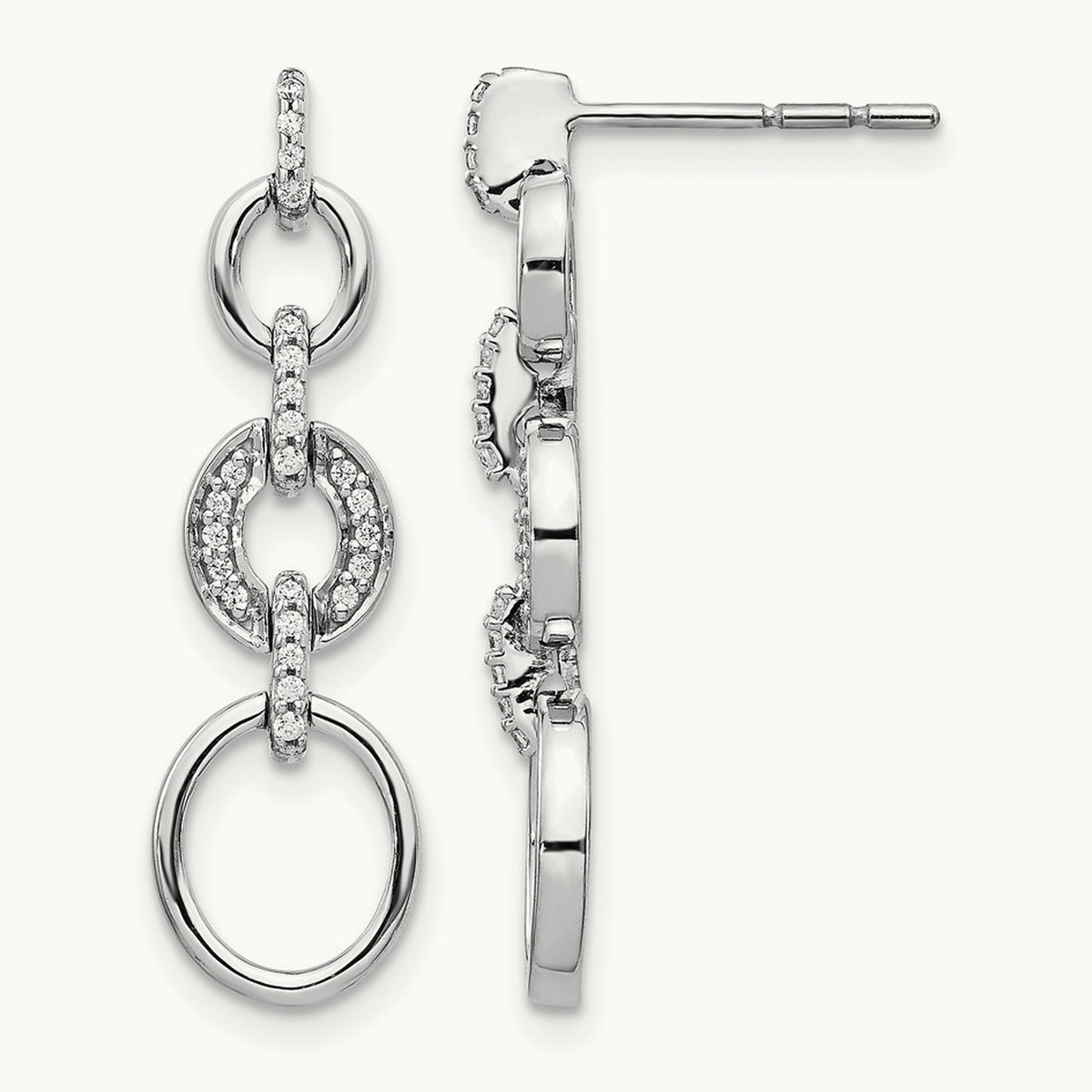Diamond Fancy Dangle Earrings — 27mm