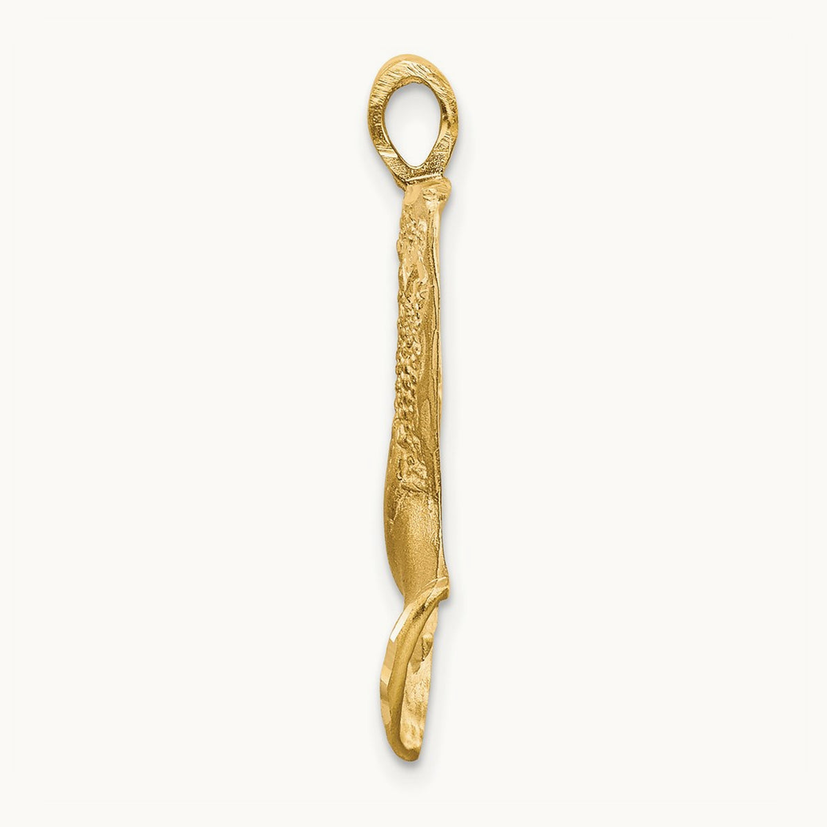 Satin & D/C Nefertiti Charm, 14K