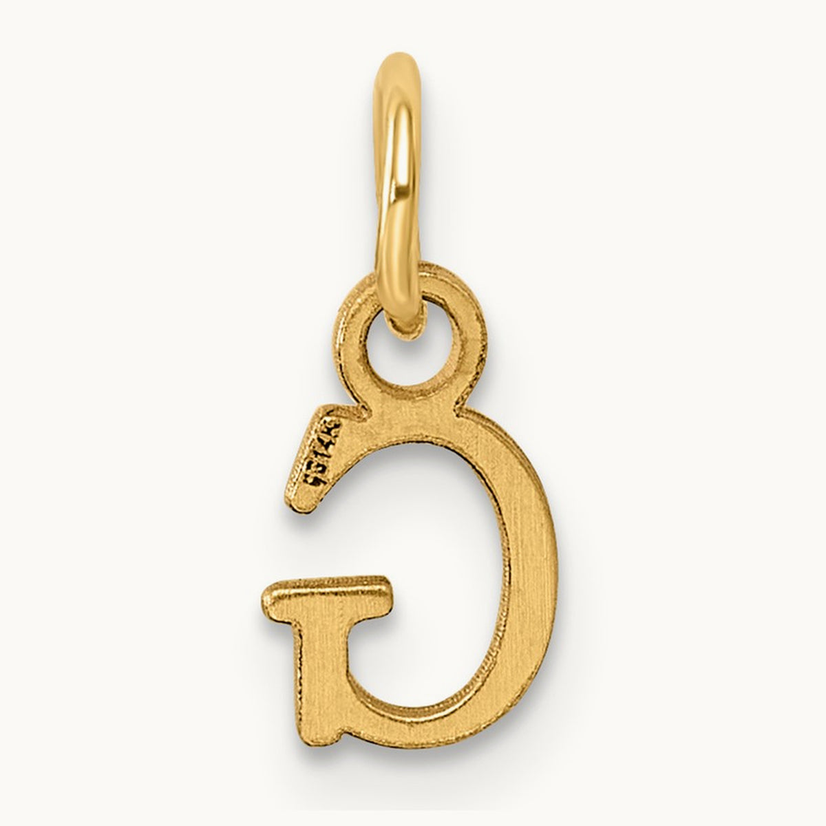 Cutout Letter G Initial Pendant, 14K Yellow Gold