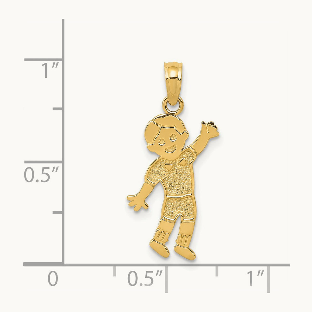 Boy Pendant, 14K