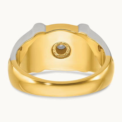 IBGoodman Men's Diamond Complete Ring, 14K Two-tone