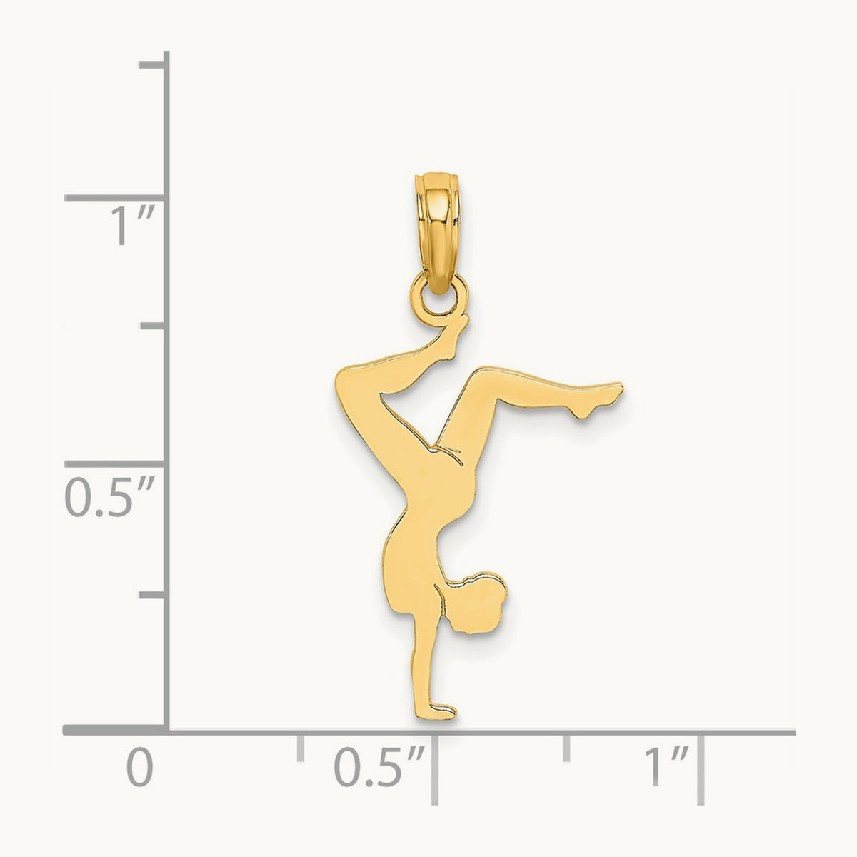 Solid Polished Gymnast Charm — 20.5mm