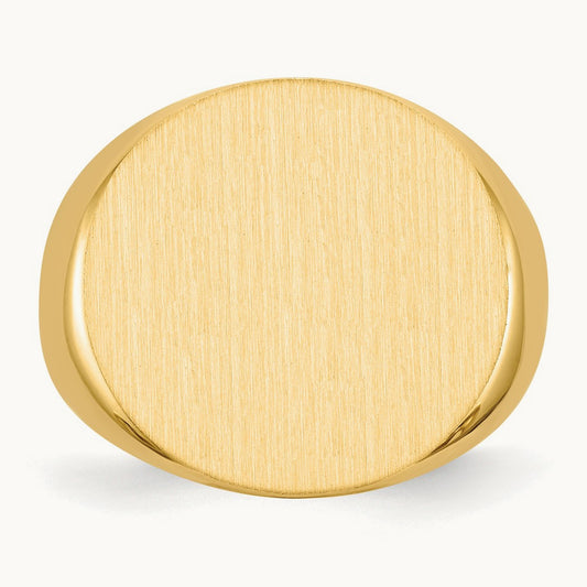 Open Back Mens Signet Ring — photo set