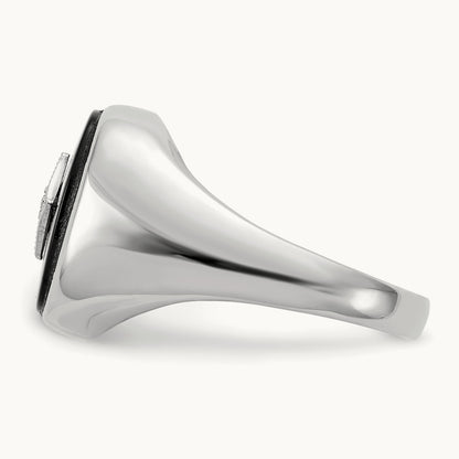 AA Diamond men's ring, 14K White Gold