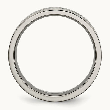 Brushed Cross Design Flat Band — photo set