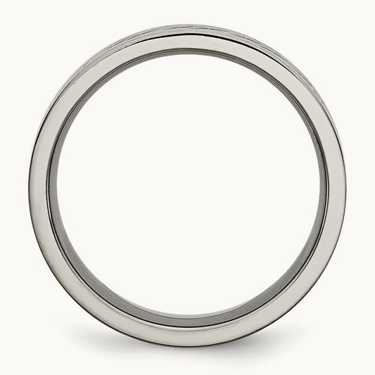 Brushed Cross Design Flat Band — photo set