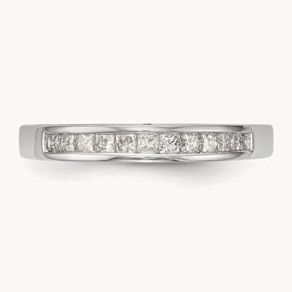 Diamond Wedding Band, 14K White Gold