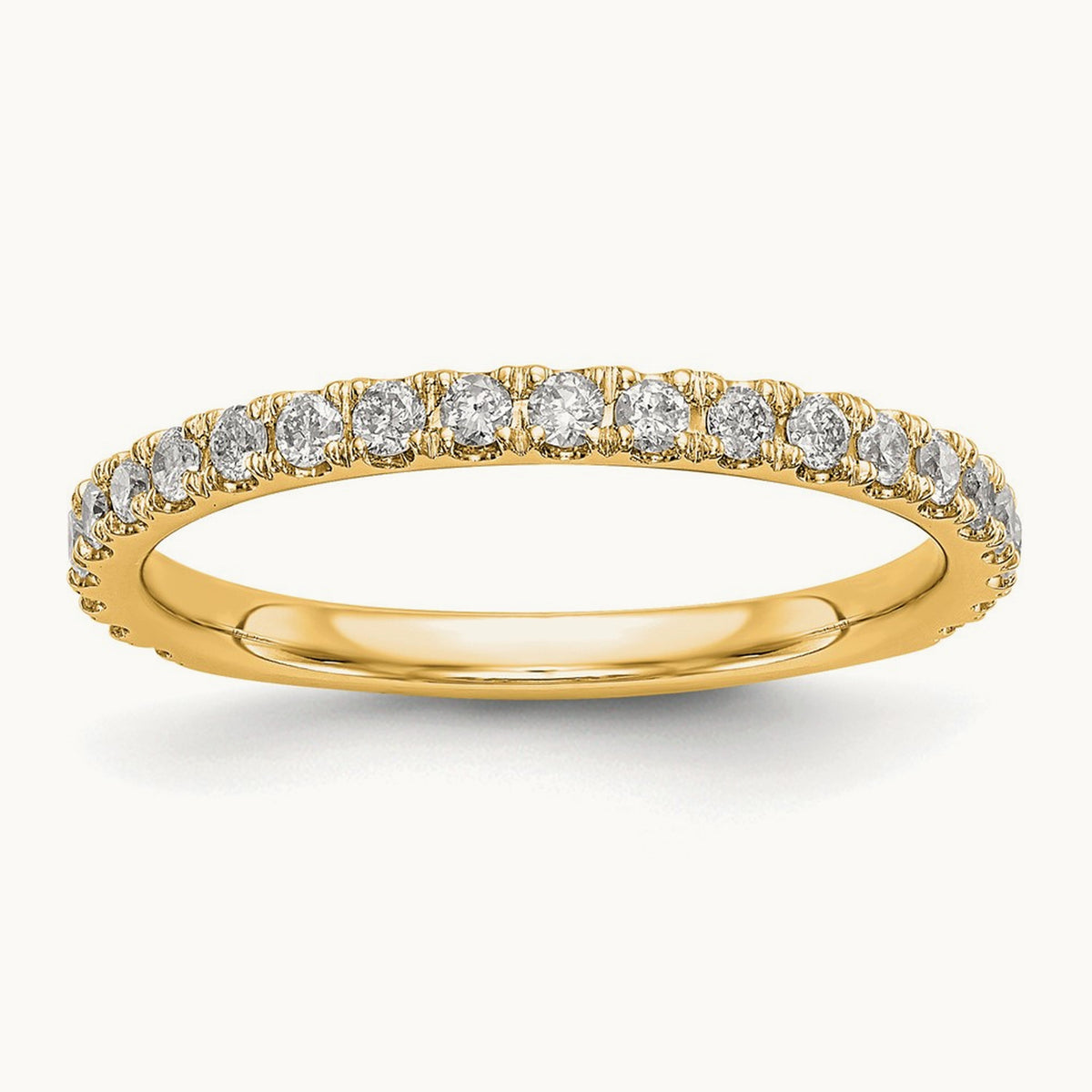 Wedding Band, 0.25 ct tw Lab-Grown Diamond — 14K Yellow Gold