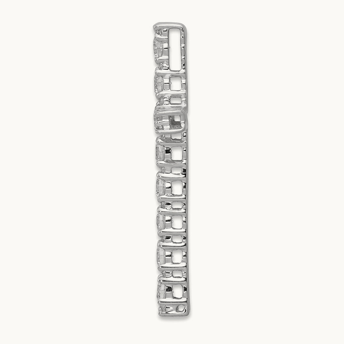 Cross Chain Slide Pendant, 0.50-1.00 ct tw Lab-Grown Diamond — 1/2 ct, 14K White Gold