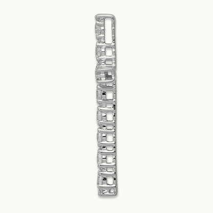 Cross Chain Slide Pendant, 0.50-1.00 ct tw Lab-Grown Diamond — 1/2 ct, 14K White Gold