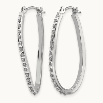 WG Diamond Fascination Diamond Dust/Accent Twist Hoop Earrings, 14K