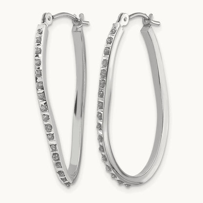 WG Diamond Fascination Diamond Dust/Accent Twist Hoop Earrings, 14K