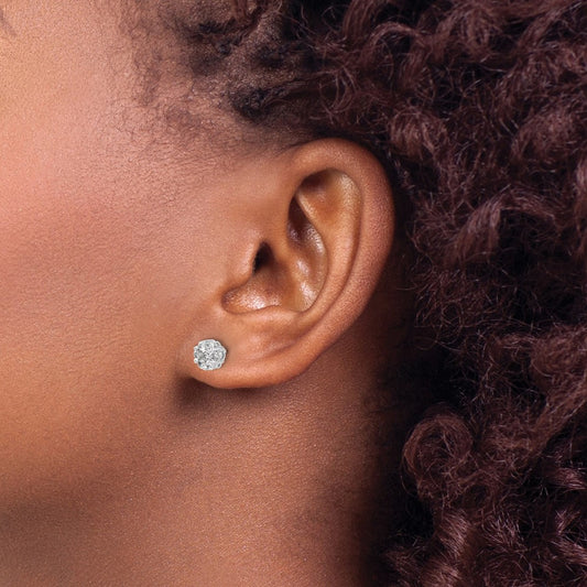 Cluster Stud Earrings, 0.50 ct tw Lab-Grown Diamond