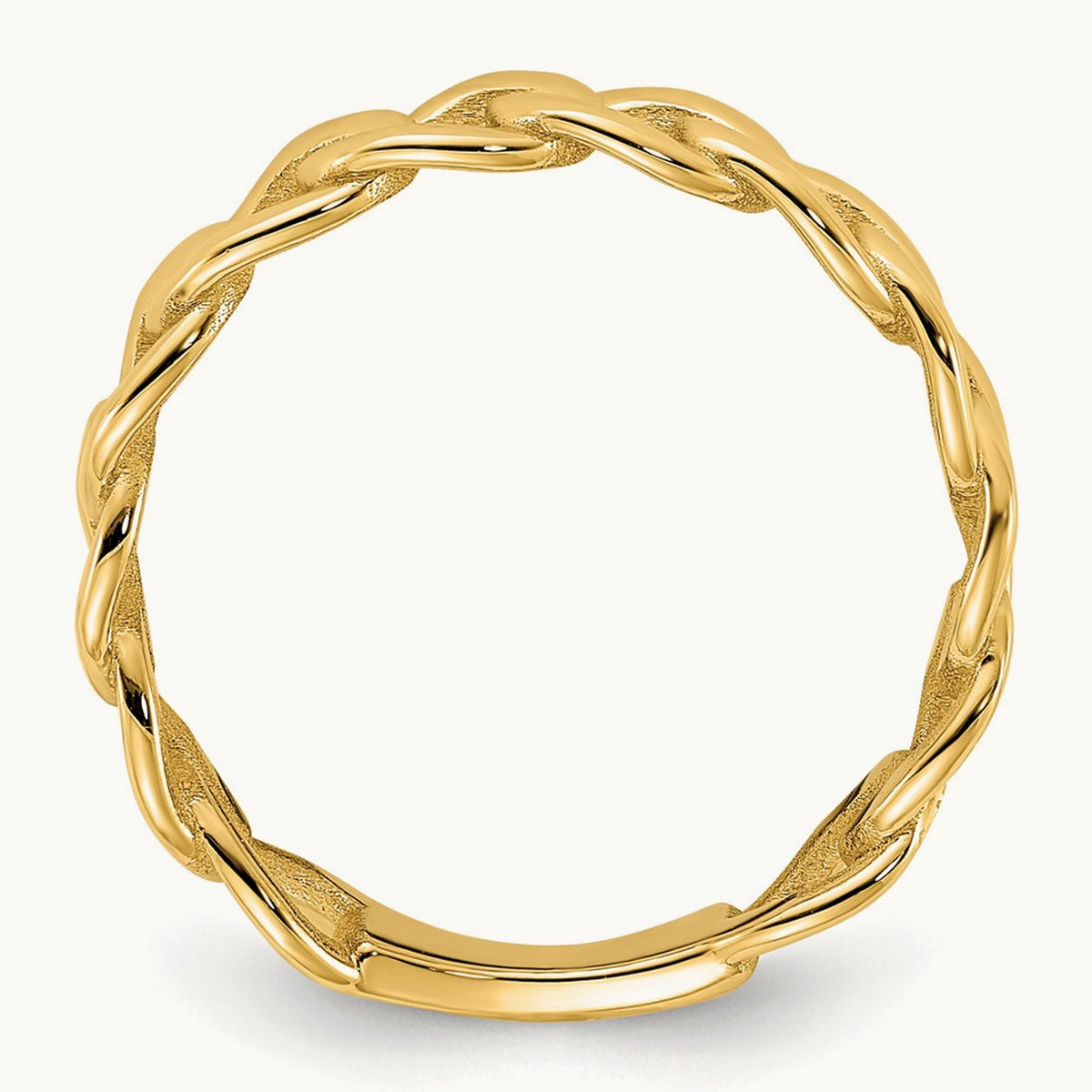Polished Curb Link Ring — 5mm