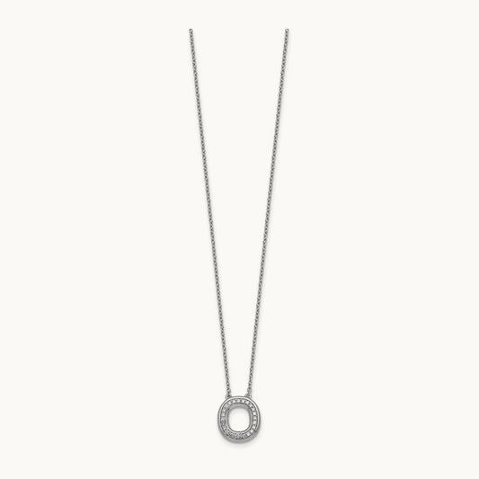 Initial O Necklace, 0.25 ct tw Lab-Grown Diamond