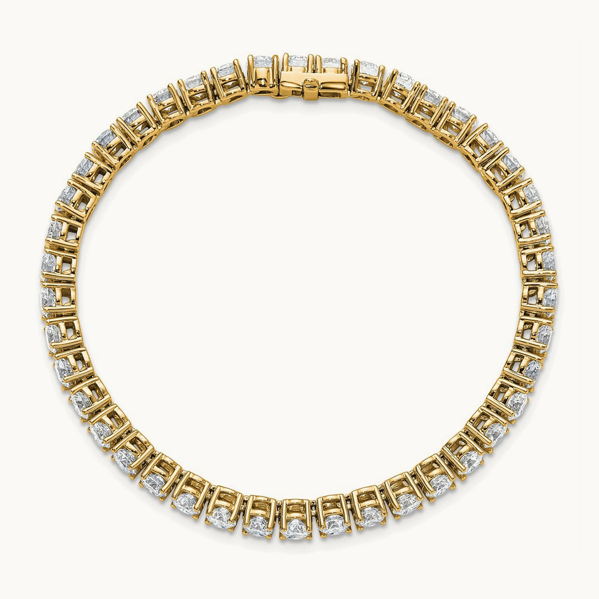 Tennis Bracelet, 10.00 ct tw Lab-Grown Diamond — 14K Yellow Gold