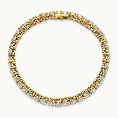 Tennis Bracelet, 10.00 ct tw Lab-Grown Diamond — 14K Yellow Gold