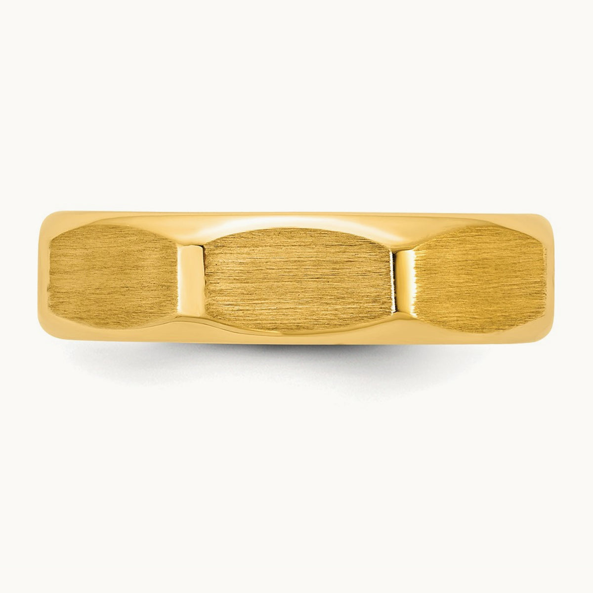 IB Goodman Men's Satin Octagonal Ring, 5.8mm — 14K Yellow Gold