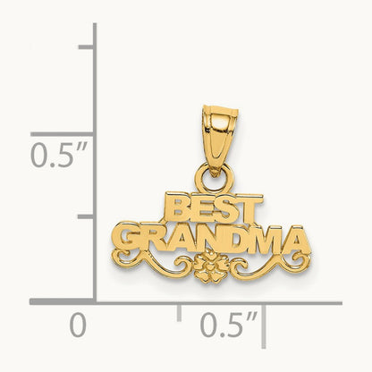 BEST GRANDMA Pendant, 14K