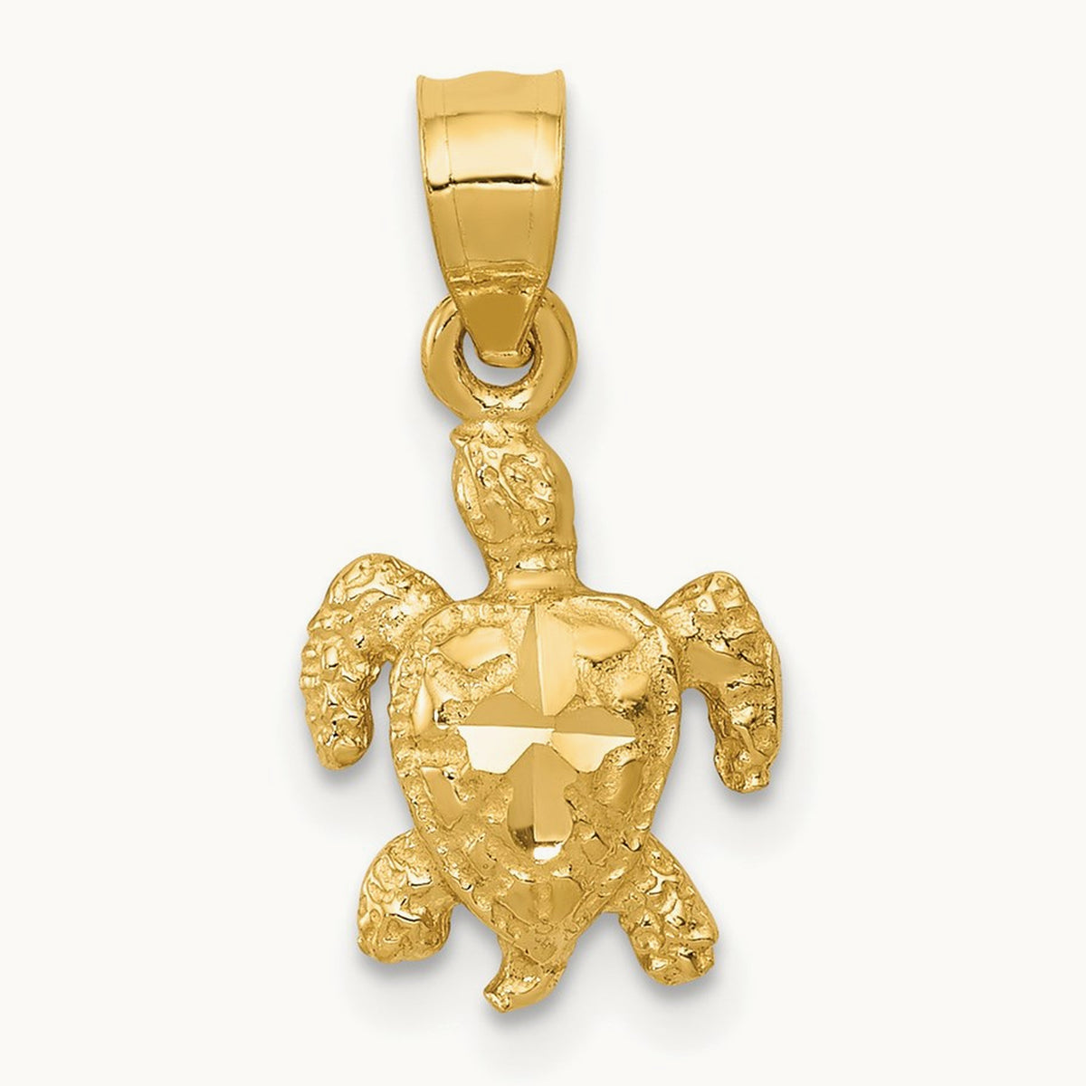 Turtle Pendant, 14K