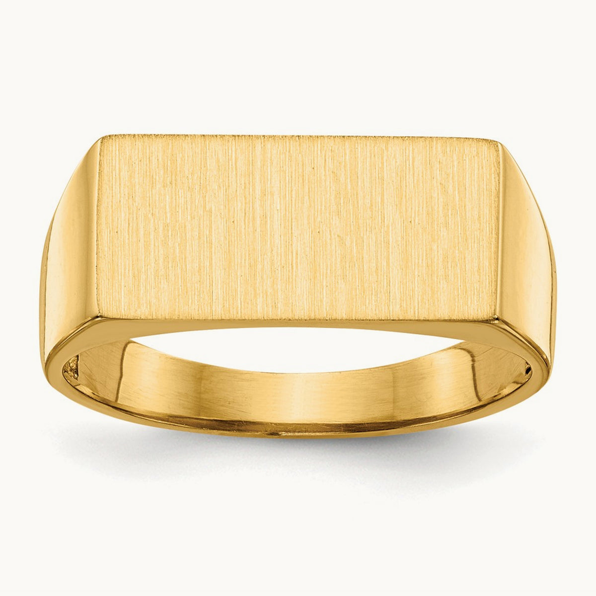 Open Back Mens Signet Ring — photo set