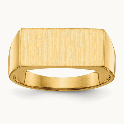 Open Back Mens Signet Ring — photo set