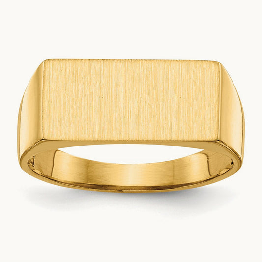 Open Back Mens Signet Ring — photo set