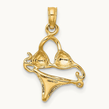 Bikini Bathing Suit Charm, 14K