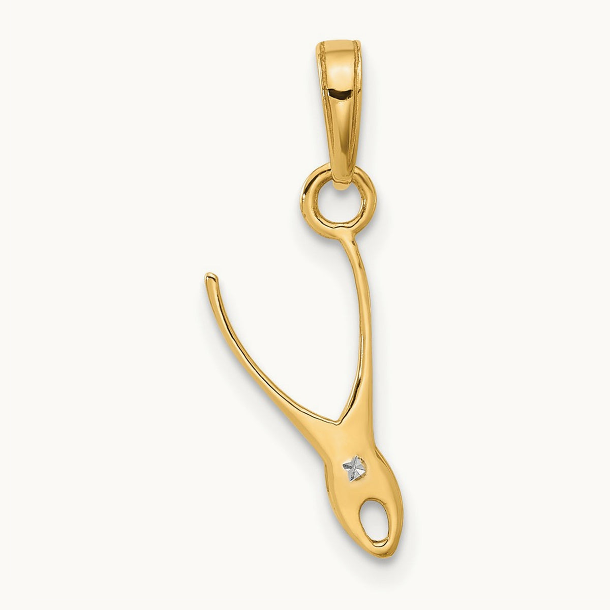 D/C 3D Pliers Pendant, 14K with White Rhodium