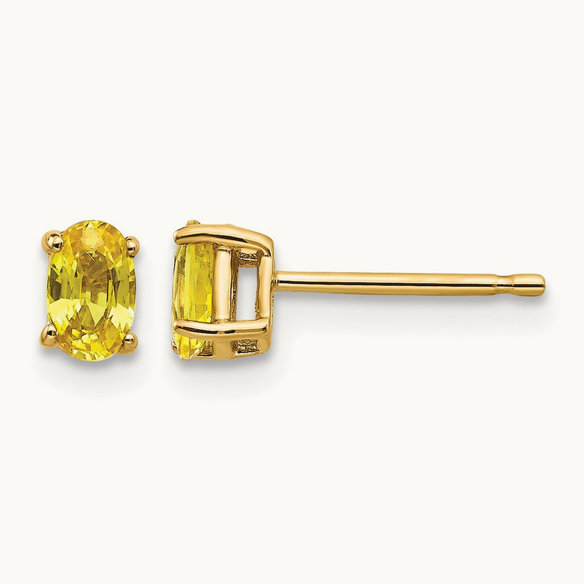 Sapphire Earrings, 14K Yellow